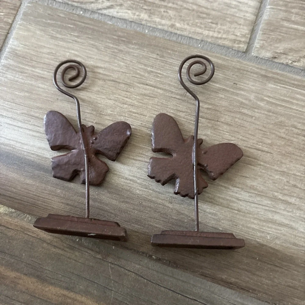 2 Butterfly Dragonfly Bug Shaped Wire Clip Picture/Note/Memo Holder-Colorful‎ 5